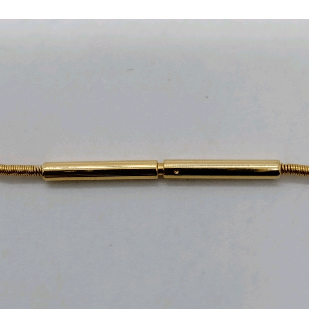 HERMES Gold and Cream Pendant Necklace PREOWNED - Picture 3 of 6
